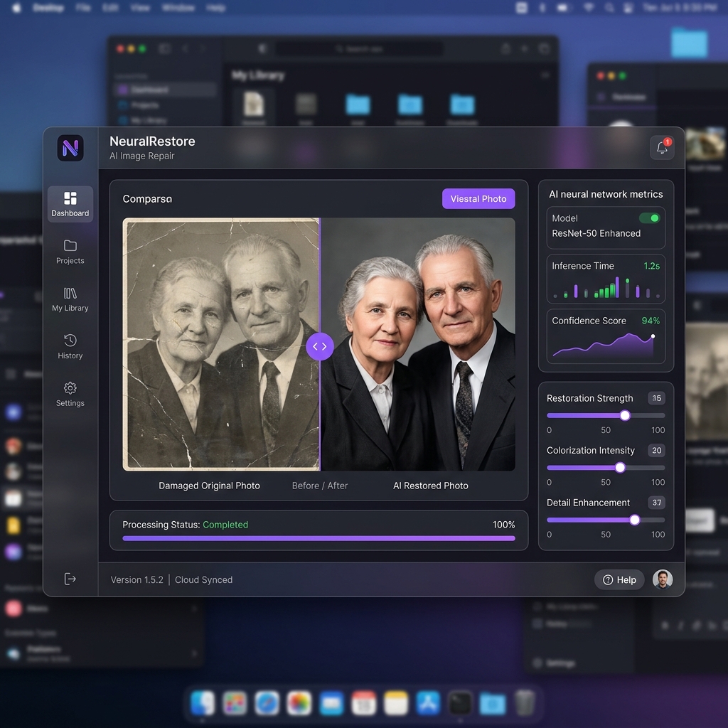 NeuralRestore Project Interface Mockup